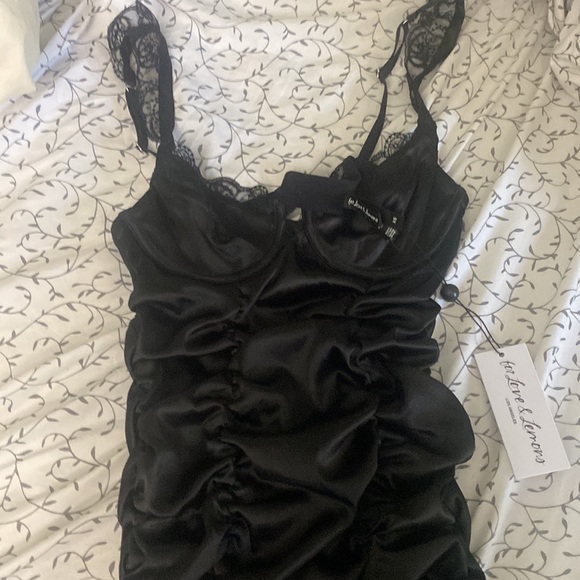 For Love and Lemons Swirly Floral Embroidered Dress - Picture 5 of 7